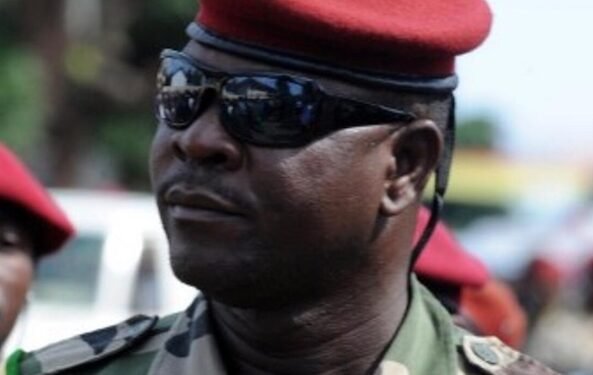 Guinea's military ruler Captain Moussa Dadis Camara aide Captain Jean Claude Pivi known as Coplan attends on October 2, 2009 at the Martyrs Square of Conakry during ceremonies marking he 51st anniversary of independence days. Guinea's ruling junta appointed an independent commission on October 7, 2009 to investigate a crackdown on opposition protestors last month believed to have left more than 150 dead. United Nations officials and human rights groups say more than 150 people were killed on September 28 when Guinean troops opened fire on an unarmed crowd gathered in a stadium in the capital Conakry to protest against Camara's rule. AFP PHOTO / SEYLLOU