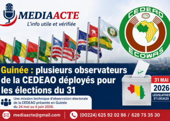 Guinée : plusieurs observateurs de la CEDEAO déployés pour les élections du 31