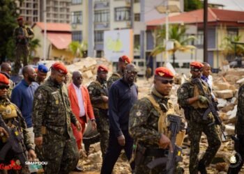 Conakry : Mamadi Doumbouya inspecte plusieurs chantiers à Kaloum